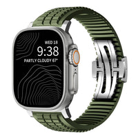 Green Band-Silver Buckle