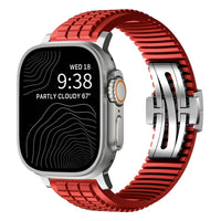 Red Band-Silver Buckle